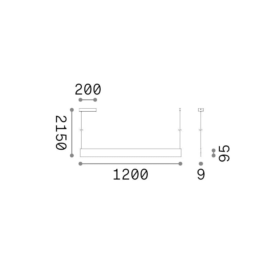 Lampada da soffitto Collezione STEEL LED 24W Luce calda 3000K Nero Ideal Lux