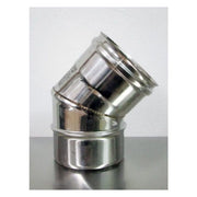 CANNA FUMARIA TUBO CURVA ACCIAIO INOX AISI 316 Monoparete 45°  -TUTTE LE MISURE-  ø150