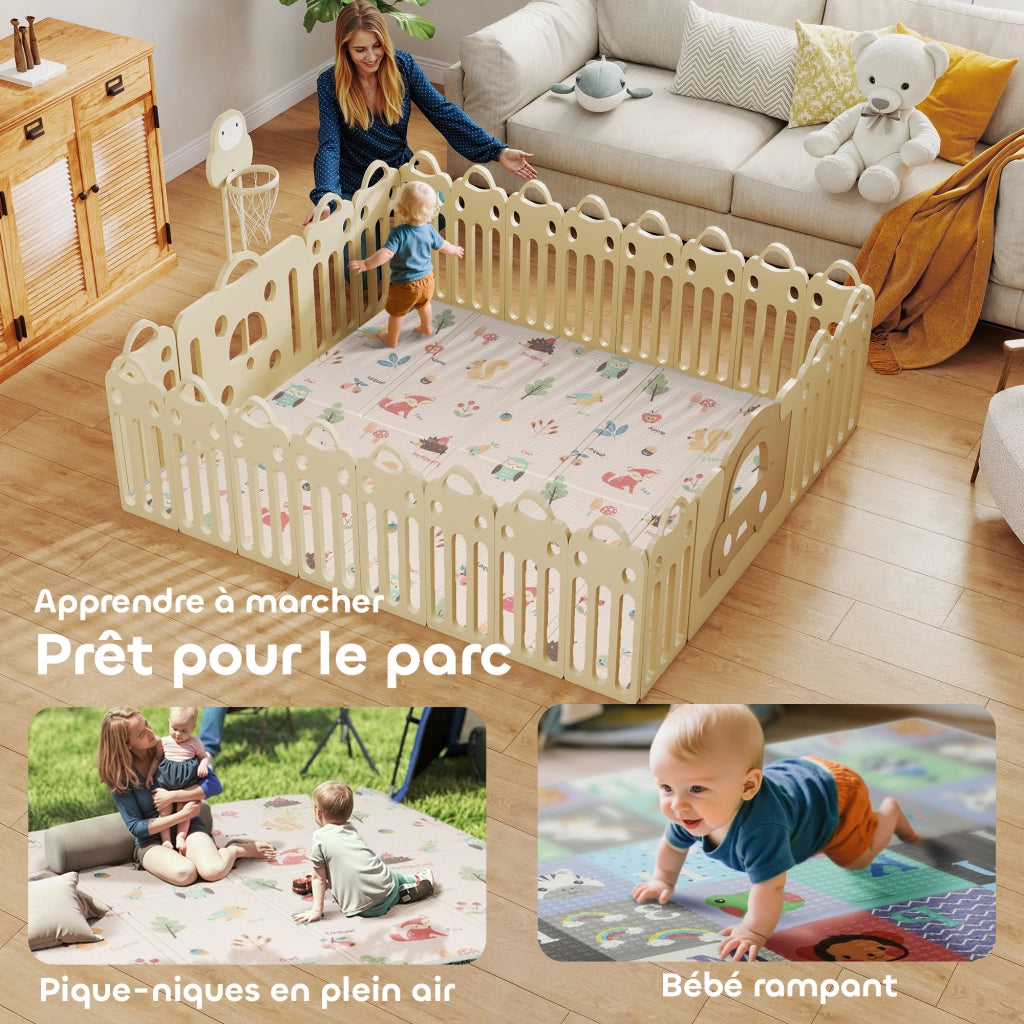 Tappeto gioco pieghevole bambini ¨C Xylo ¨C 180x150x1 cm multicolore