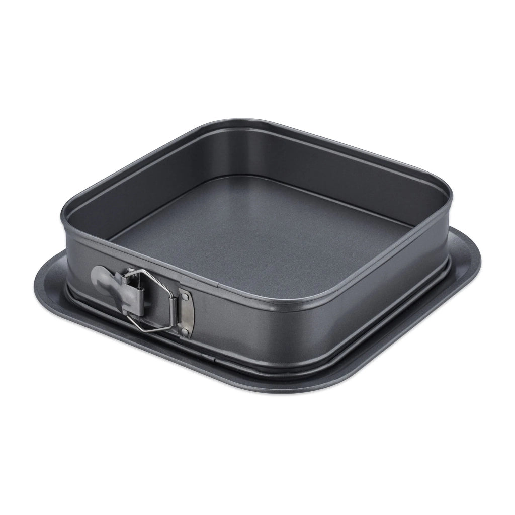 Tortiera quadrata con protezione anti-perdita 6,5 x 28,5 x 28,5 cm antiaderente facile da sformare in acciaio antracite 13_0012344