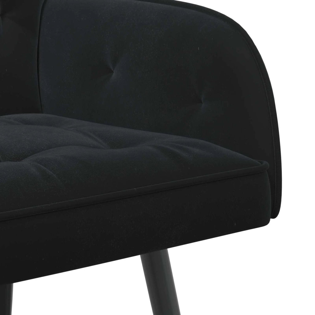 Divano a 2 posti con gambe in metallo 2 posto Nero Velluto 42051023