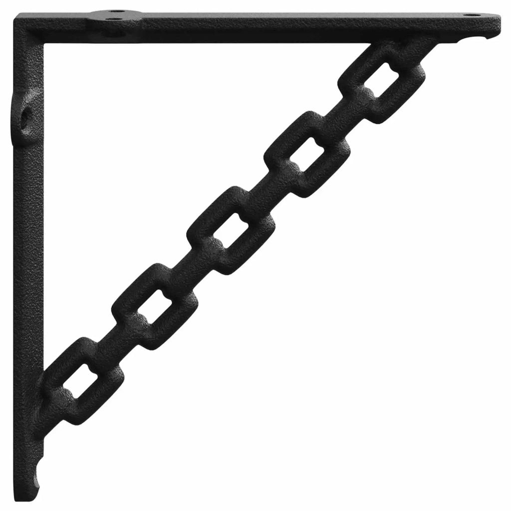 Supporti per mensole da parete 12 pz Nero 21 x 21 x 3,5 cm 42038932