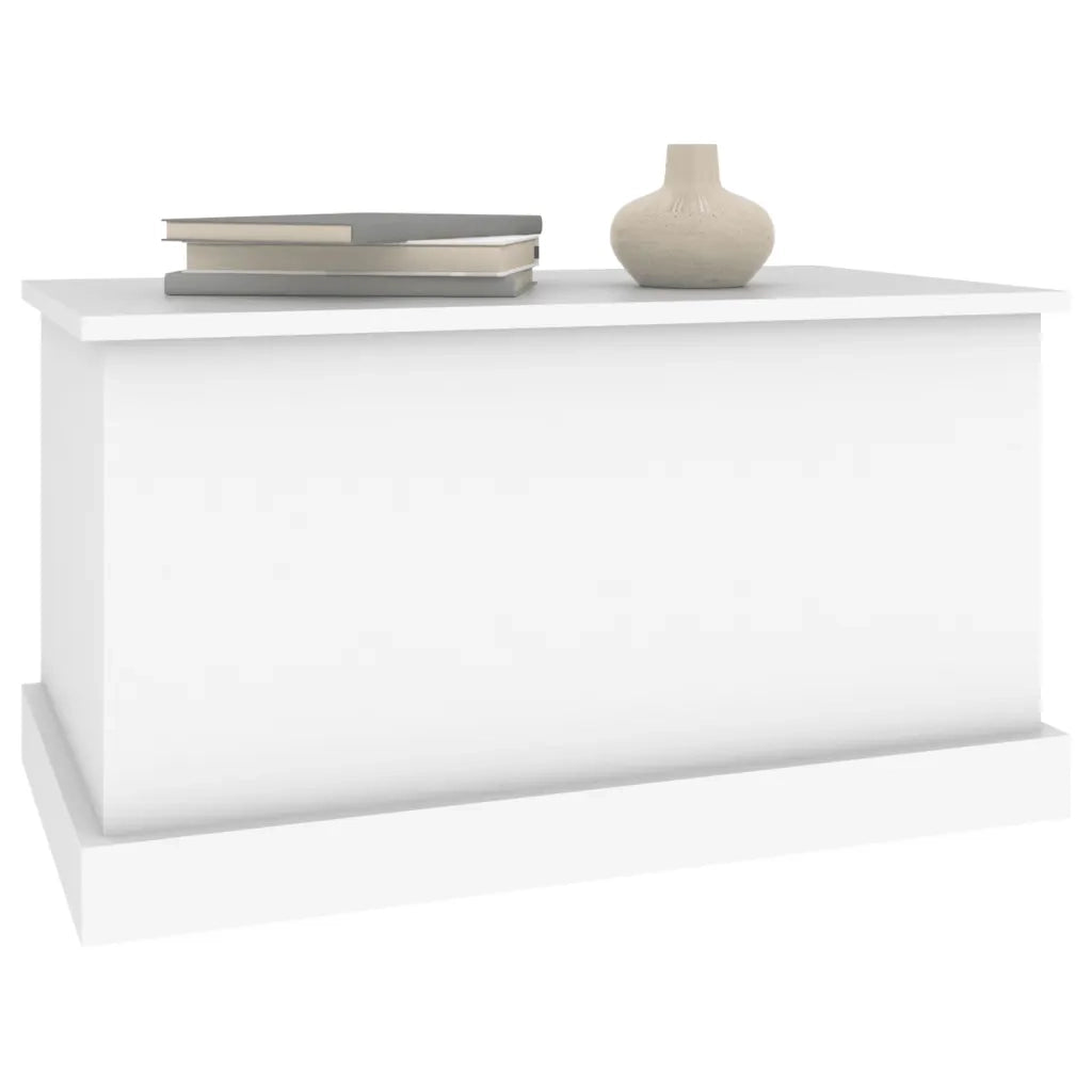 Scatola portaoggetti bianca 70x40x38 cm in legno ingegnerizzato 816504