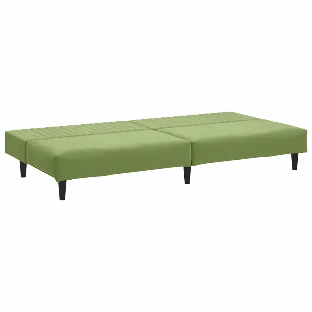 Divano letto | Sof¨¤ letto | Letto singolo a 2 Posti Verde Chiaro in Velluto