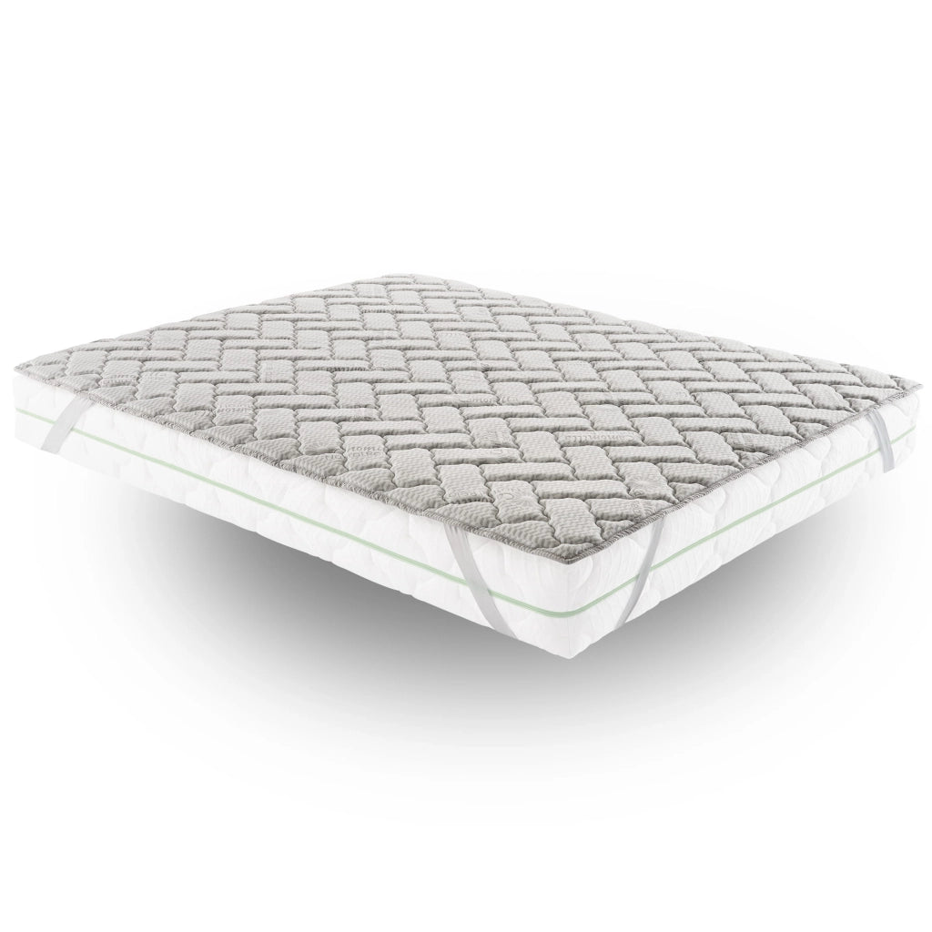 Topper Piazza e Mezza 140x200 in memory foam 3 cm con rivestimento Trapuntato con Elastico
