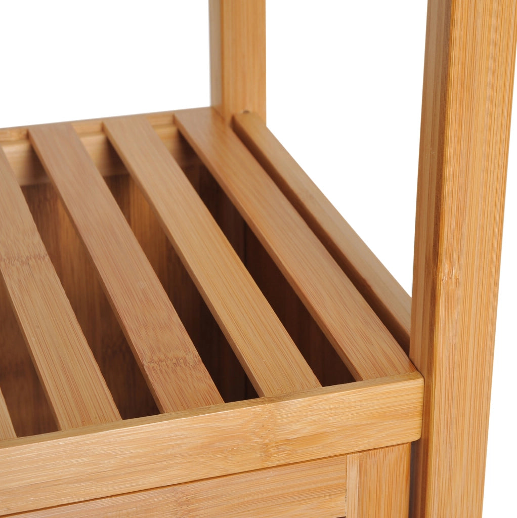 ARMADIO BAGNO 36x33x140 cm Bambù Naturale