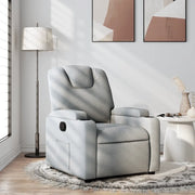 Poltrona Reclinabile in Tessuto Grigio Chiaro 372365