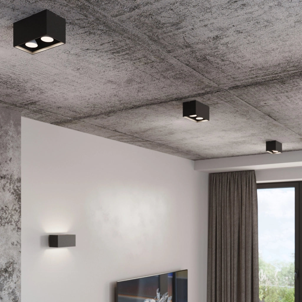 Faretto soffitto Tetris Maxi Pure Lume nero 2xGU10