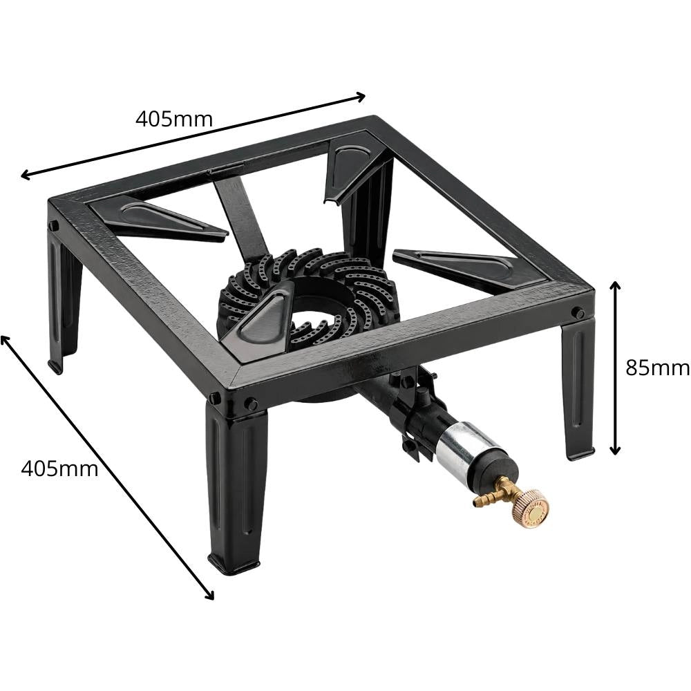 Kemper fornellone ghisa portatile 4 piedi bombole butano/propano catering blocco gas supporto pentola ferro smaltato