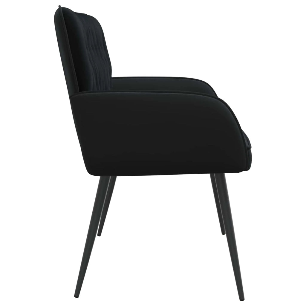 Divano a 2 posti con gambe in metallo 2 posto Nero Velluto 42051023