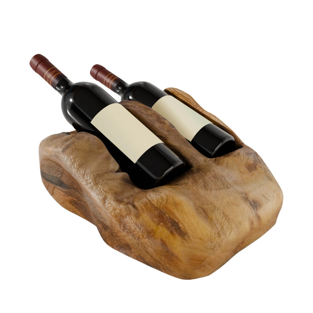 PORTABOTTIGLIE VINO Doppio 33 cm Legno massello