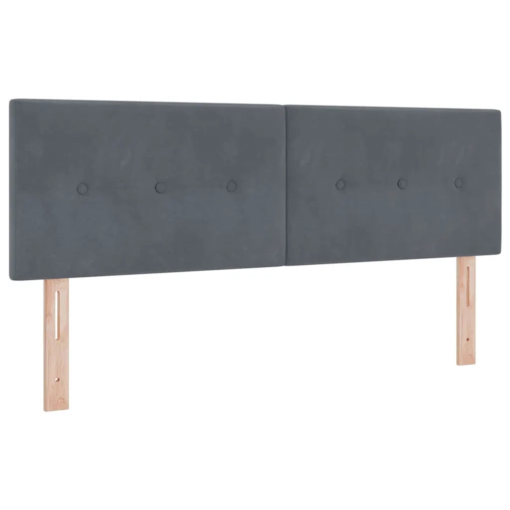 Letto a molle con materasso Grigio scuro 160 x 200 cm Velluto 3339183