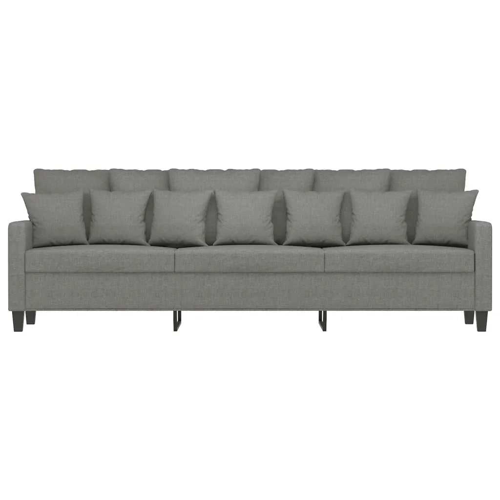 Divano a 3 Posti Grigio Scuro 210 cm in Tessuto 348848