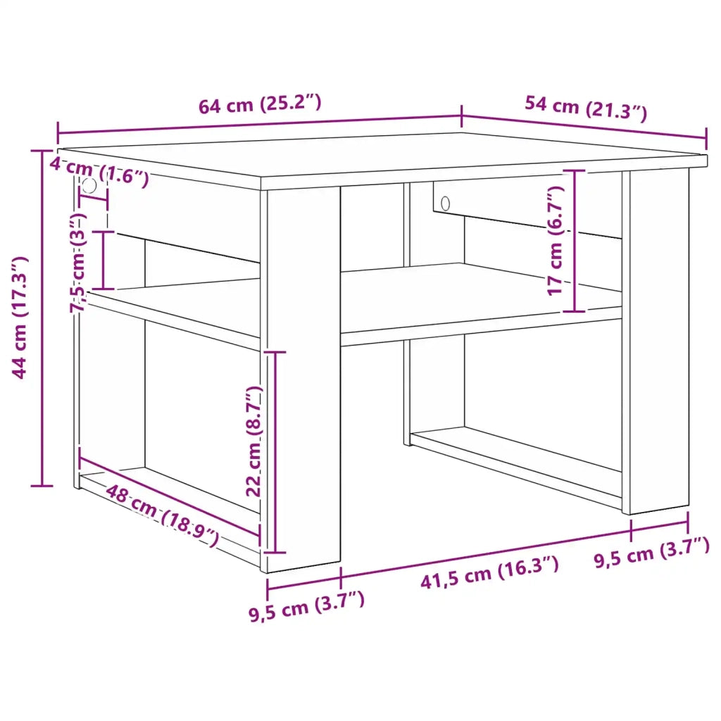 Tavolino da salotto Legno vecchio 64 x 54 x 44 cm 8000146