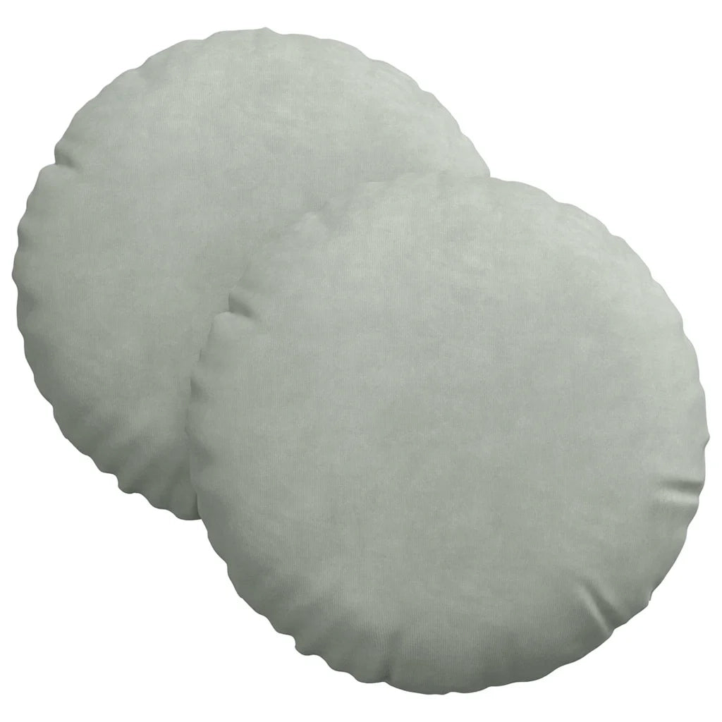 Cuscini per Seduta 2 pz | Cuscini per sedie Grigio chiaro ?30 x 13 cm Velluto