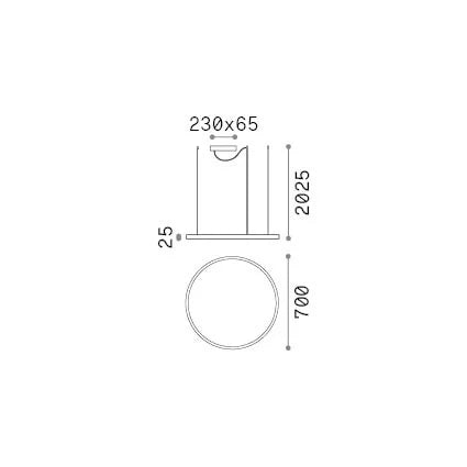 Lampada a sospensione Oracle Collezione ORACLE LED 40W luce calda bianca Ideal Lux