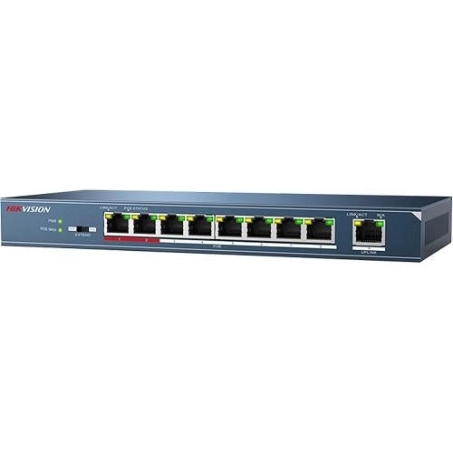 Hikvision DS-3E0109P-E-M SWITCH DI RETE 8 PORTE POE + 1 PORTA 10/100MBPS 1.8GBPS