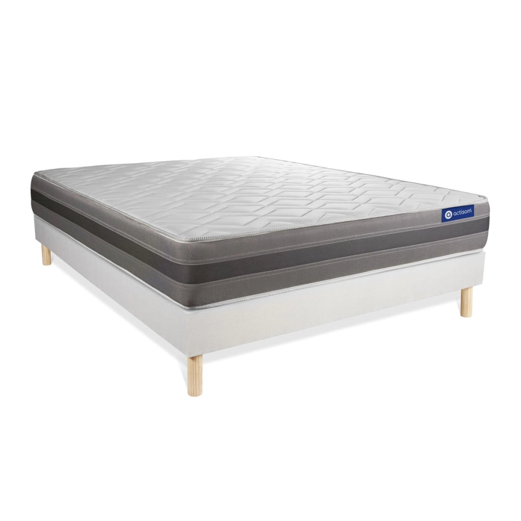 Kit rete e materasso matrimoniale Actilatex relax 140x220cm - Spessore : 24cm - Lattice e memory foam - Moderatamente rigido