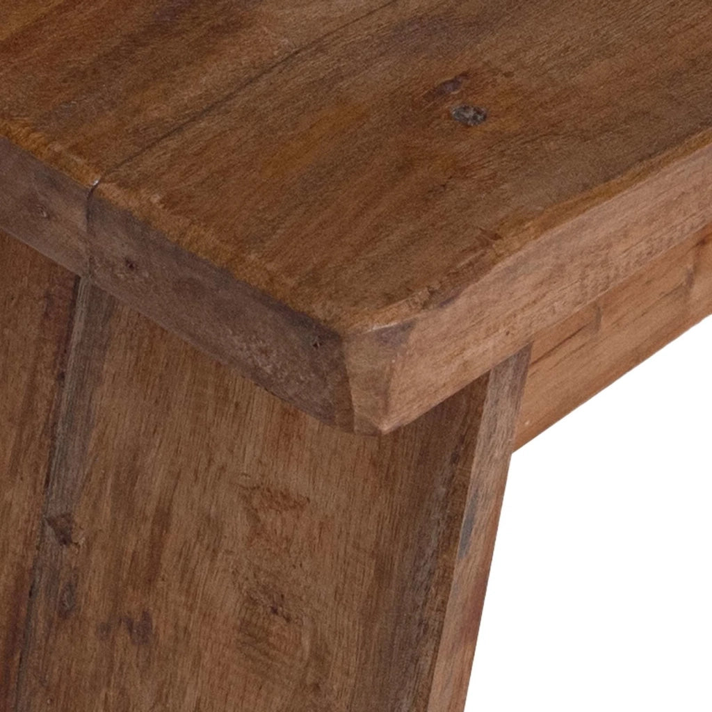 Pouf Naturale 40 x 25 x 31 cm Legno di Mogano 42012397