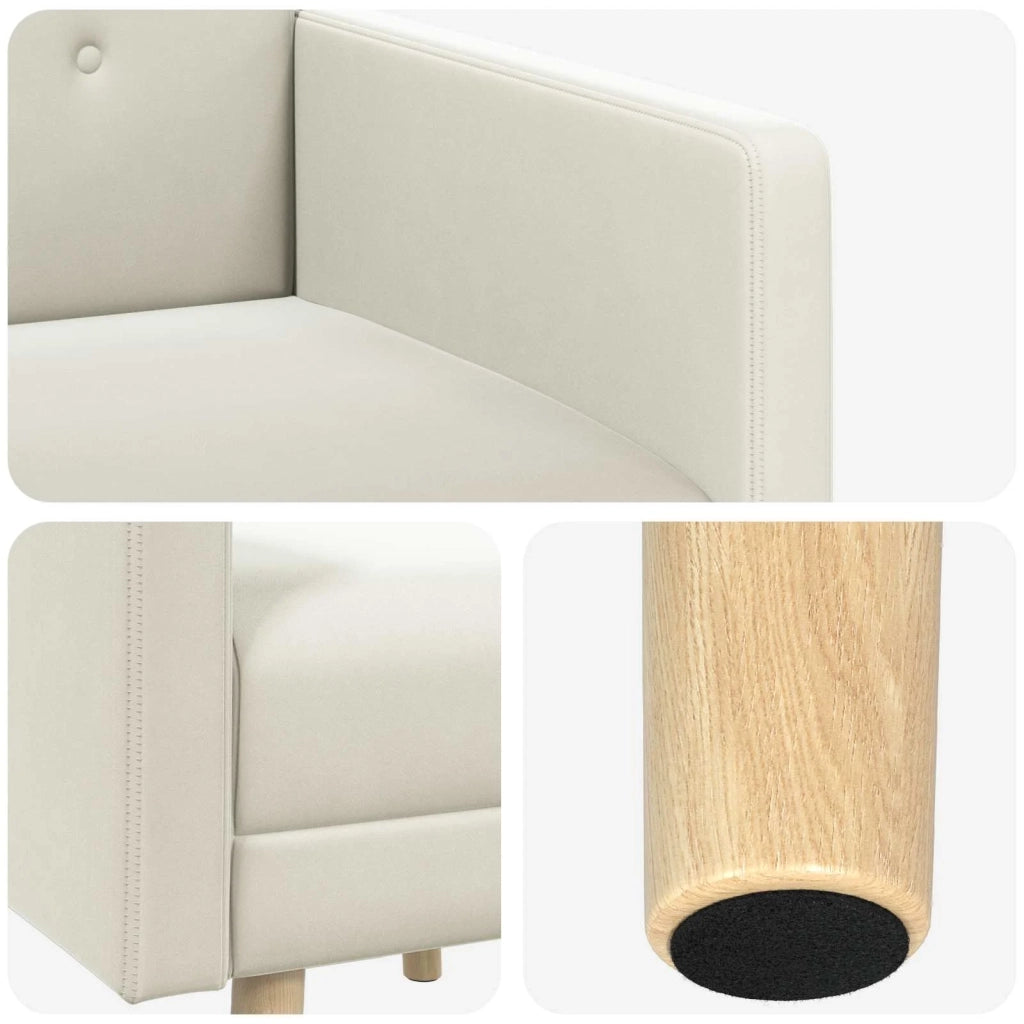 Poltrona decorativa Crema Velluto 42044803