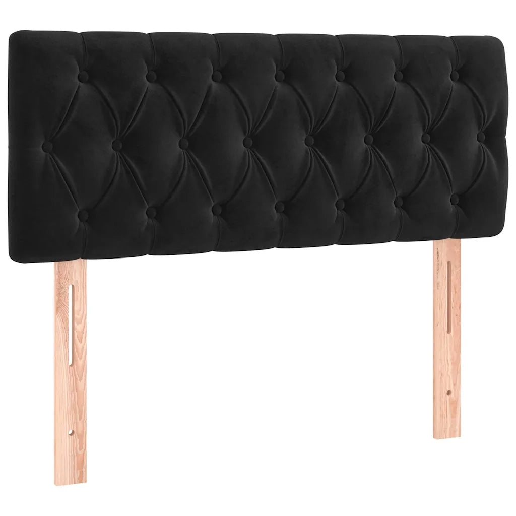 Letto a Molle con Materasso e LED Nero 90x190 cm in Velluto 3134557