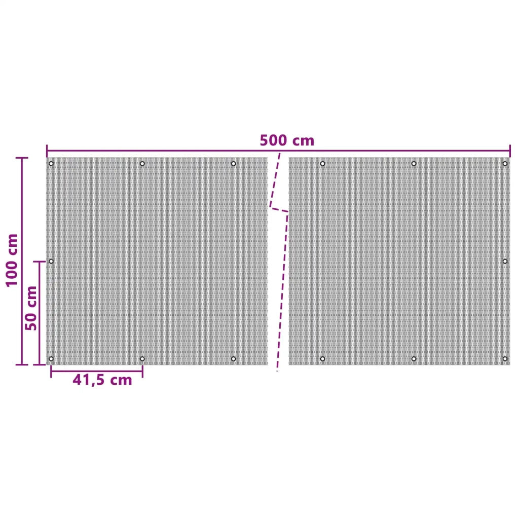 Schermo per Balcone con Occhielli Antracite 42032639