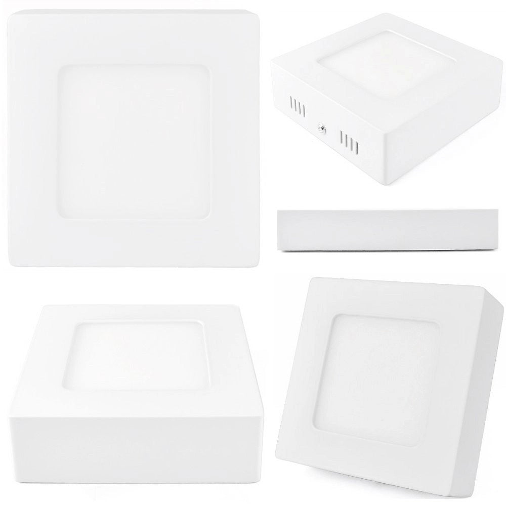 Trade Shop - Pannello Plafoniera Faretto Faro Tondo A Led 6-12-18-24 Watt Freddo Caldo - -bianco Caldo-18 Watt -quadrato    -