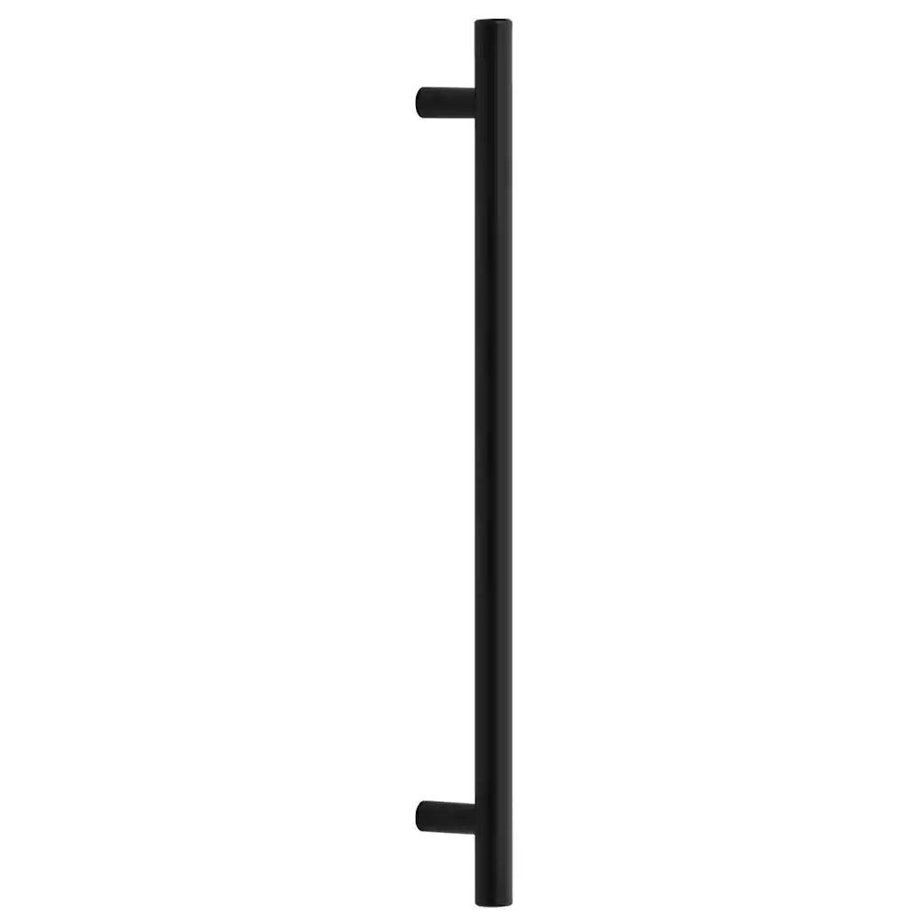 Poignées d'armoire 5 pcs noir 224 mm acier inoxydable