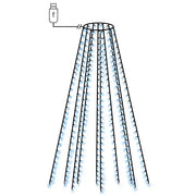 Catena luminosa per albero di Natale 250 cm 250 LED illuminazione decorativa calda in PVC blu 02_0046779