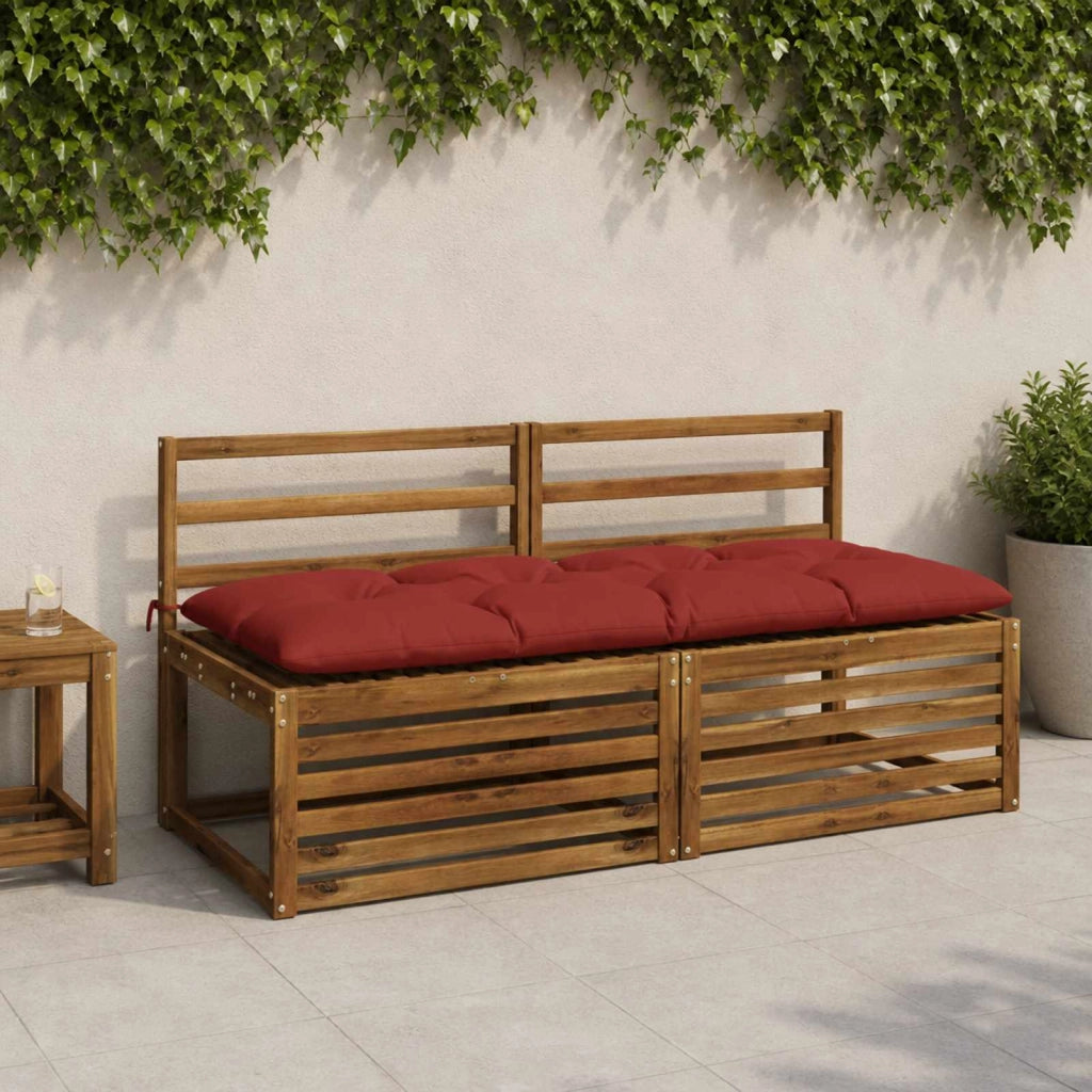 Cuscini per Panchina VIANEN 2 pz 100% Poliestere Rosso 952839