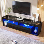 Mobile TV nero lucido con illuminazione LED