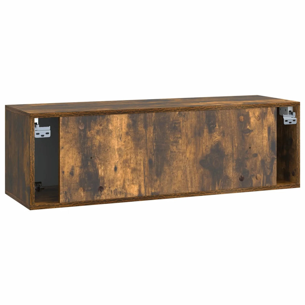 Mobile Porta TV da Muro-Credenza per TV sospesa Rovere Fumo 98 x 31 x 30 cm 630701