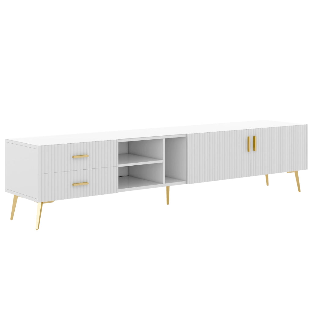 Mobile TV per 75 Pollici ¨C MINIMAL ¨C Bianco, Lowboard, Console Multimediale