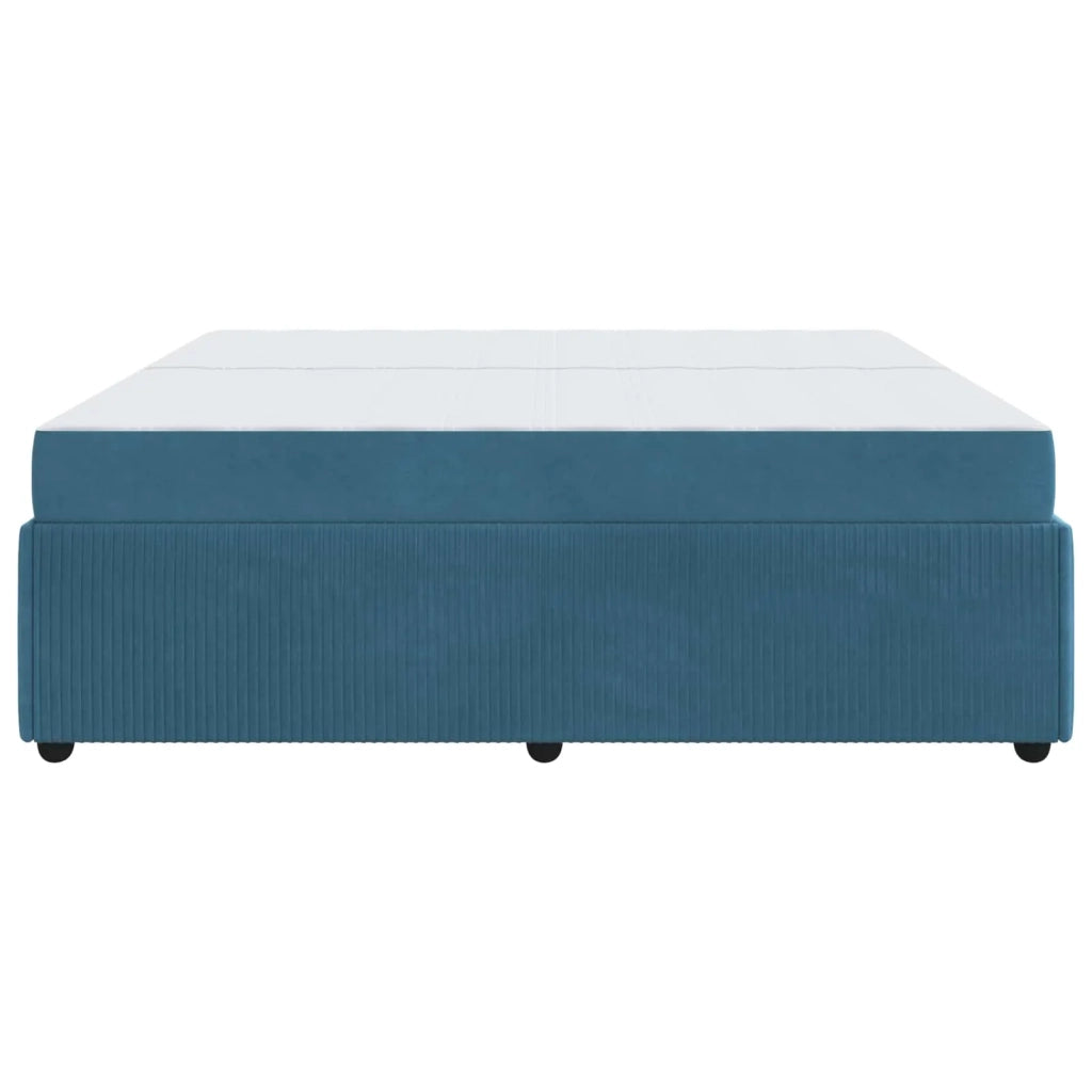 Struttura del letto con materasso Blu 200 x 200 cm Tessuto 3398442