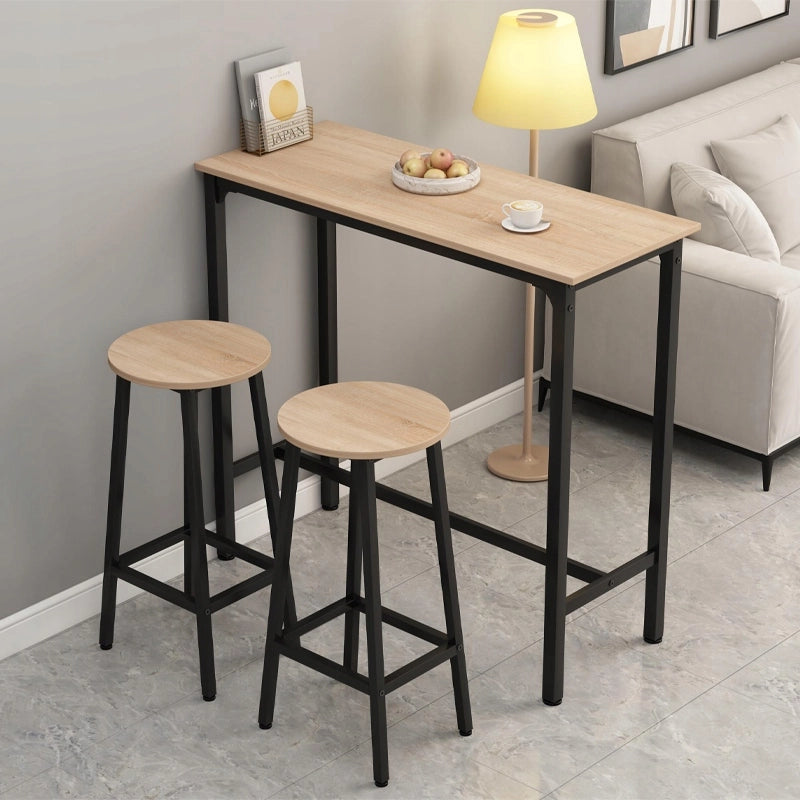 Set da bar: tavolo da cucina + 2 sgabelli, stile moderno industriale loft