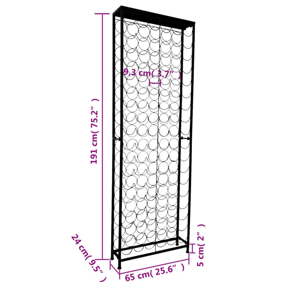 Metal Bottle Rack For 108 Bottles