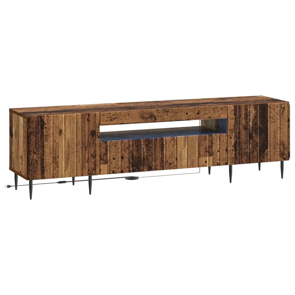 Mobile TV LED ZWOLLE 153 x 35 x 43 cm Legno antico 896473