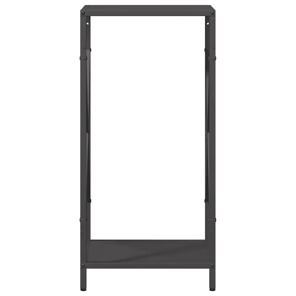 Rastrelliera per Legna da Ardere Nera 34x25x70 cm 864319