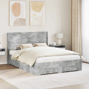 Struttura del letto con stoccaggio e testata Grigio Cemento 3414128