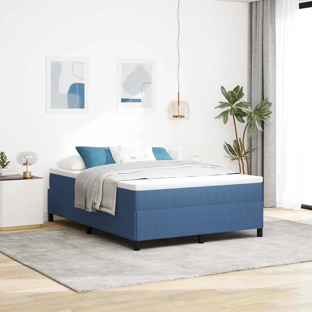 Letto a molle Blu 140 x 200 cm Tessuto in Cords 42006975