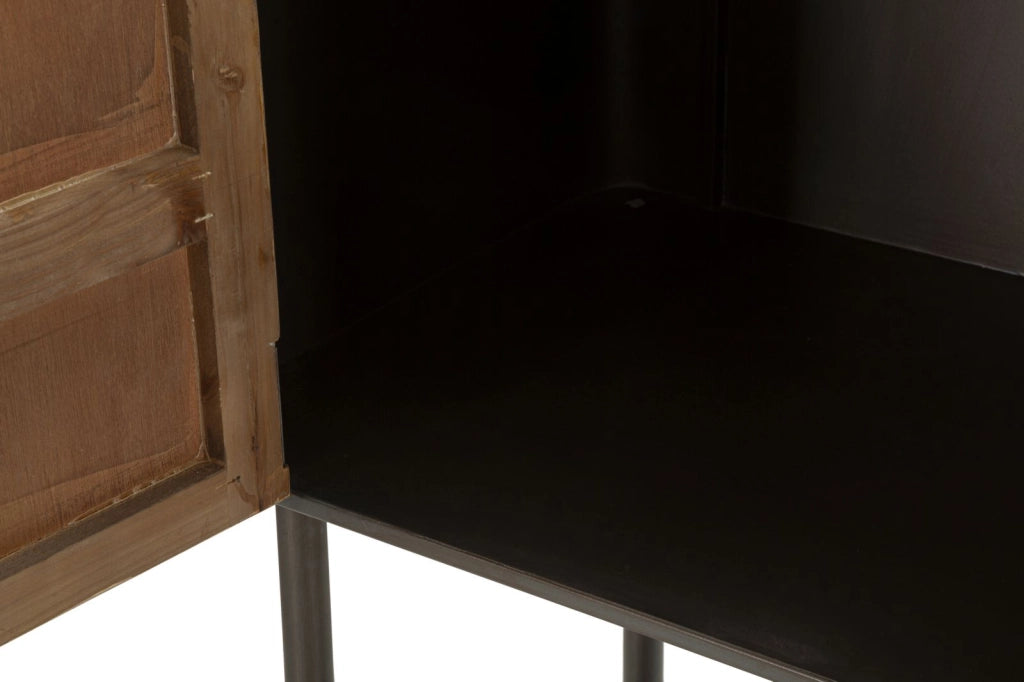 Mobiletto Toronto 100x42x110 cm in Abete e Ferro