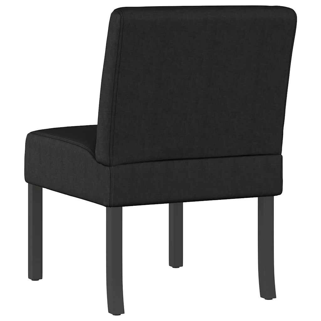 Fauteuil sans accoudoirs noir tissu