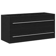 Mobile Lavabo | Armadio Lavabo Bagno Nero 100x38,5x48cm Legno Multistrato