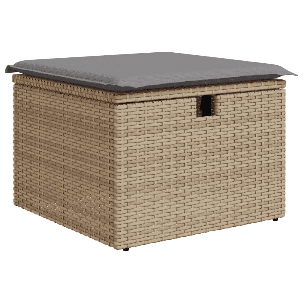 Set Divano da Giardino 8 pz con Cuscini Beige Misto Polyrattan 3265070