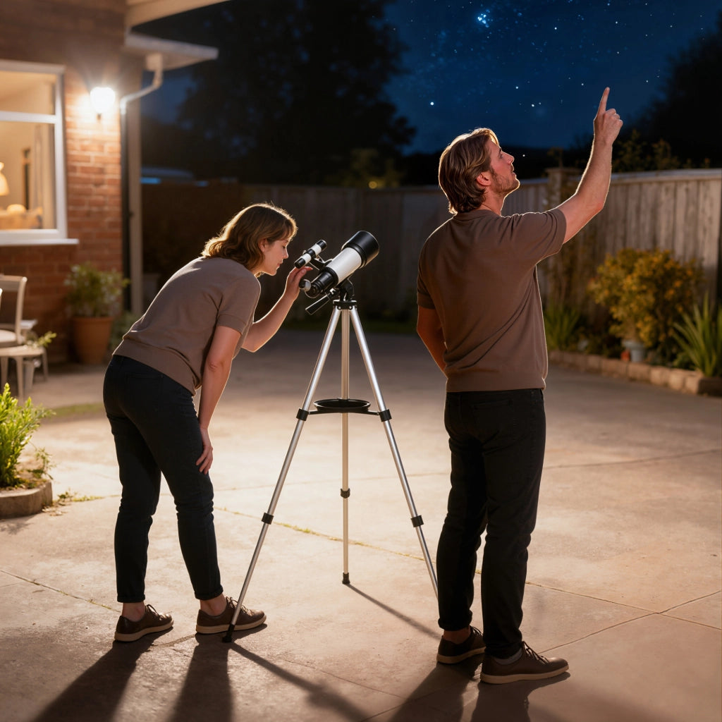 Telescopio astronomico rifrattore 70mm 400mm con treppiede montatura AZ per principianti e osservazione astronomica