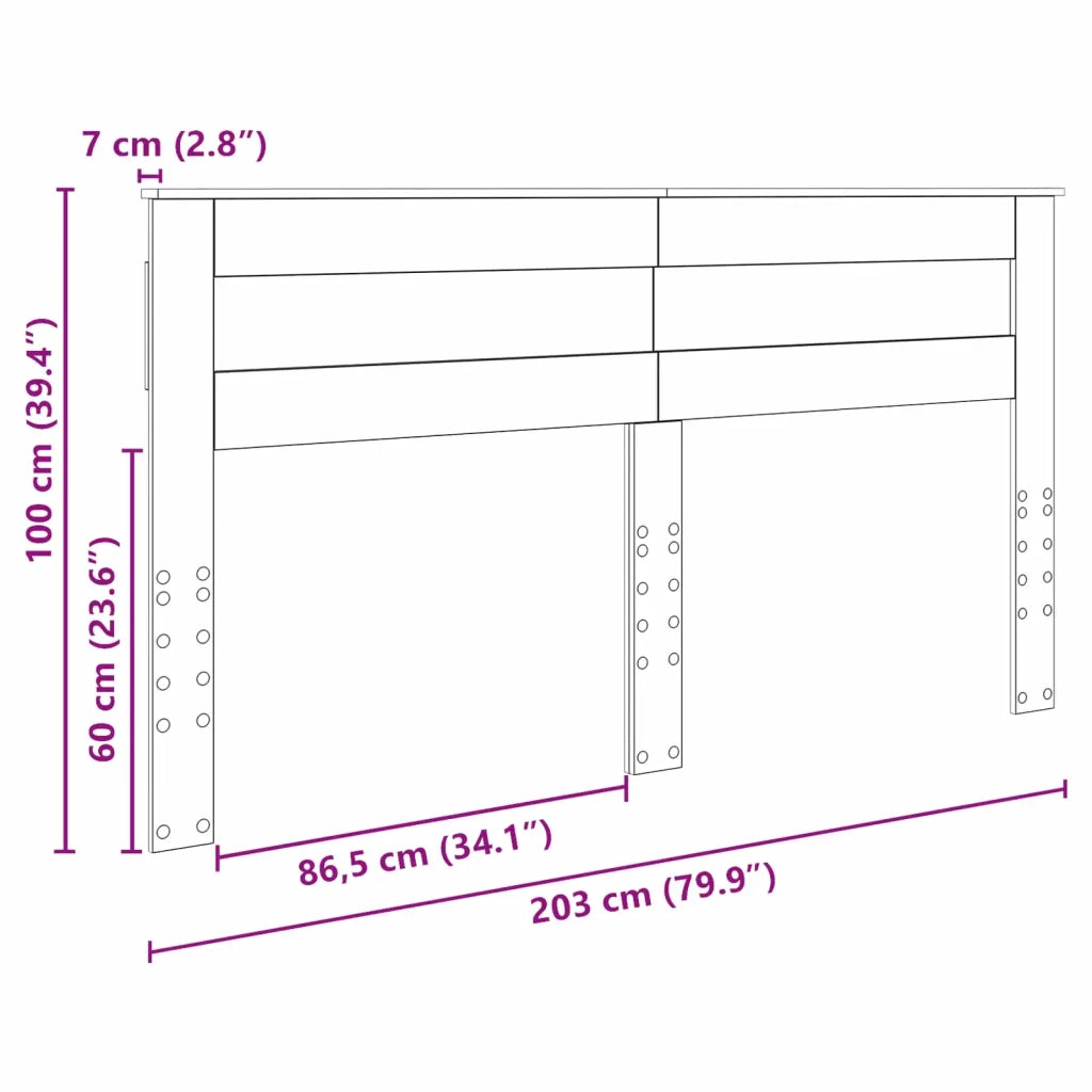 Testiera Grigio cemento Legno ingegnerizzato 888080