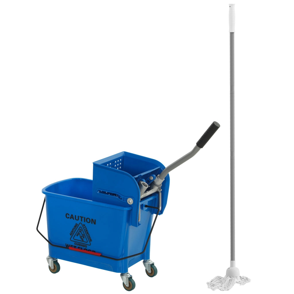 Secchio per Pulizie con Strizzatore e Separatore ¨C Xylo ¨C 20L Blu con Ruote 45x26,5x70cm