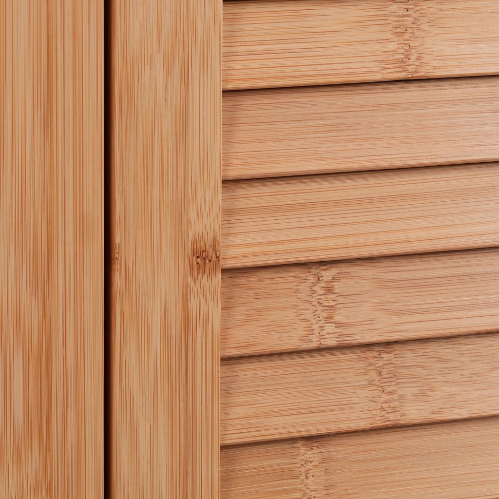 Praktischer Eckschrank Aufbewahrung Badezimmer Küche 50 x 30 x 70 cm aus natürlichem Bambus 13_0013902