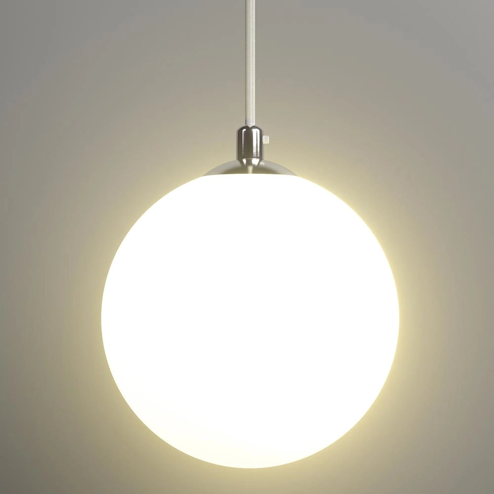 Lampadario Lampada Sospensione Sfera 25 cm Design Moderno Paralume Vetro E27