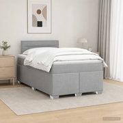 Letto con Box Spring, Materasso e LED Grigio Chiaro Tessuto 3451889